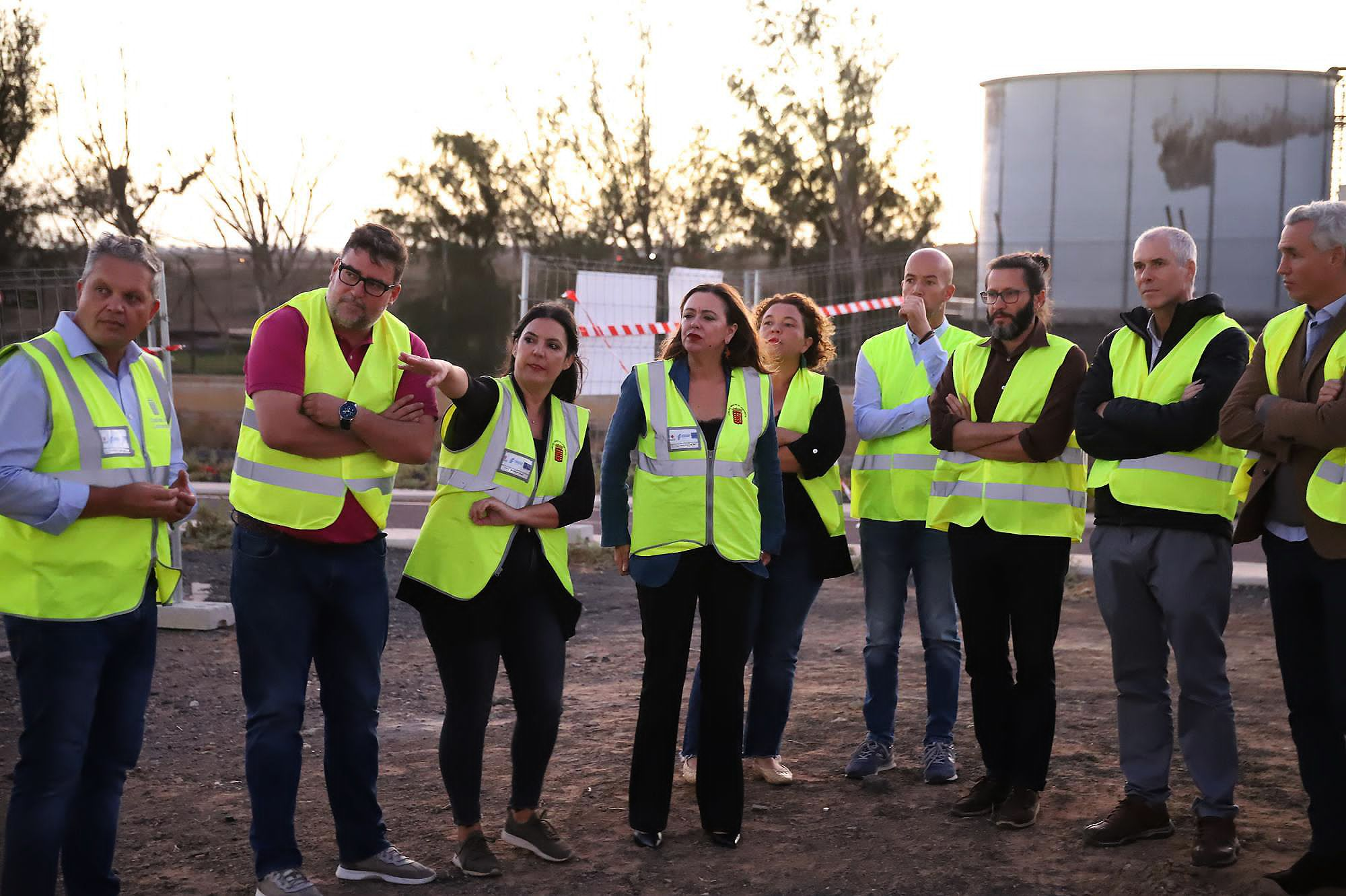 Visita a las obras del Parque Urbano de Canarias, en Playa Honda