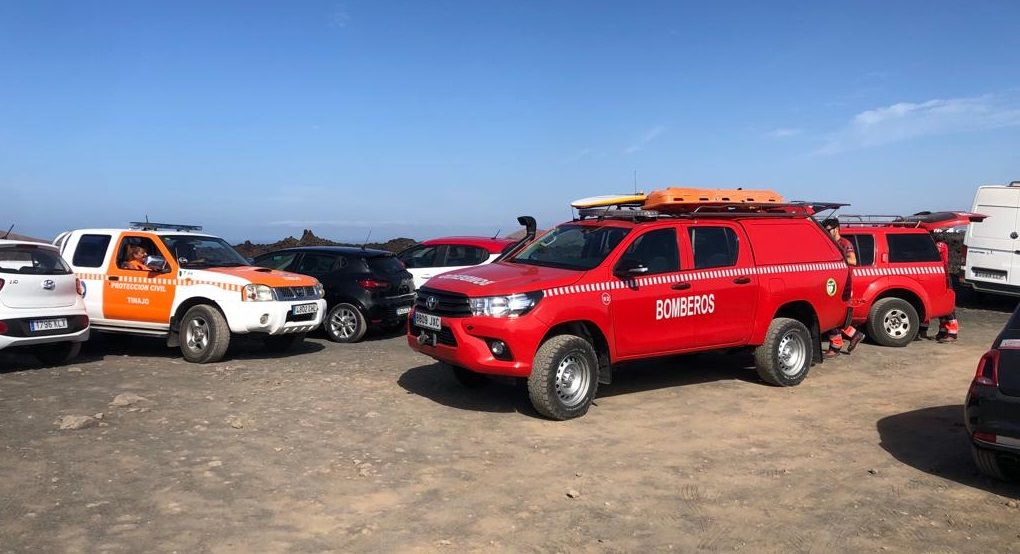 Rescate de una mujer herida cerca de montaña Caldereta