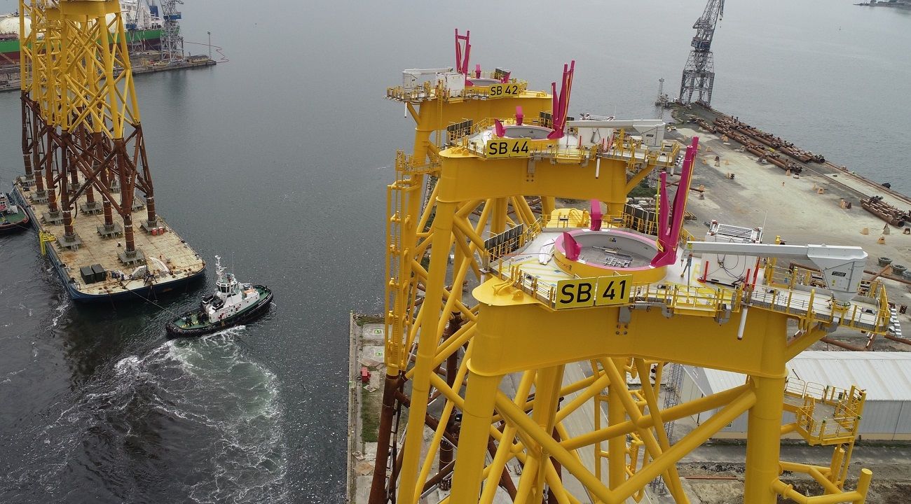 Instalaciones eólicas de Navantia Seanergies. Foto: Cuenta de twitter de la empresa.