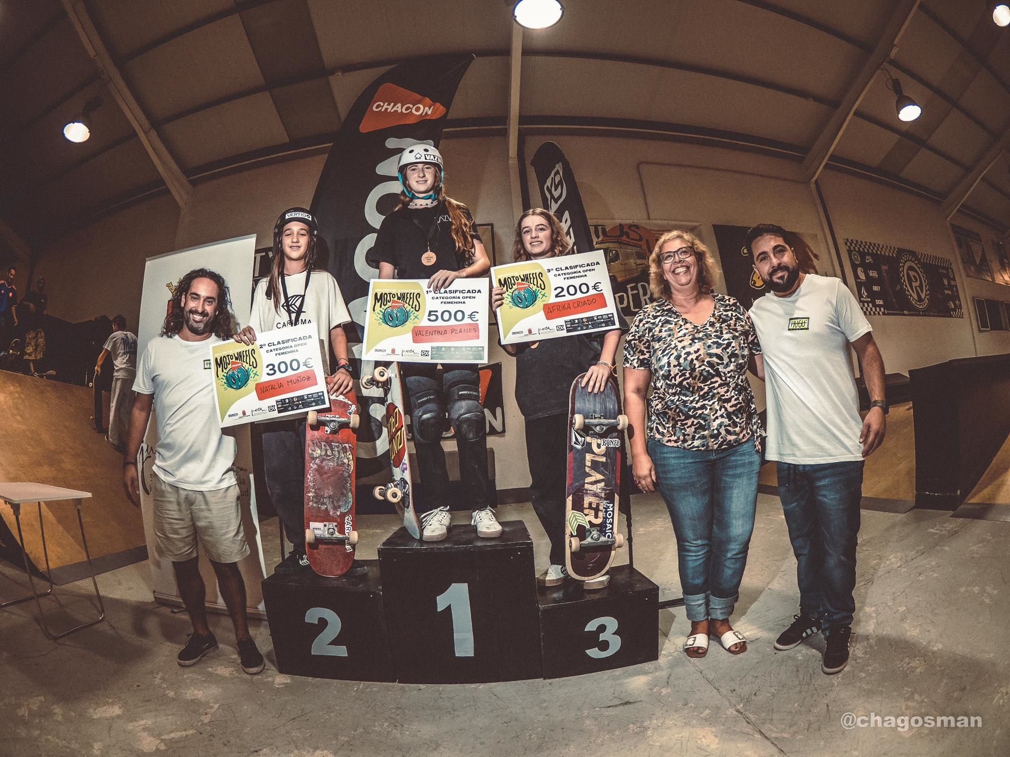 Podio de la categoría femenina Podio de la categoría femenina