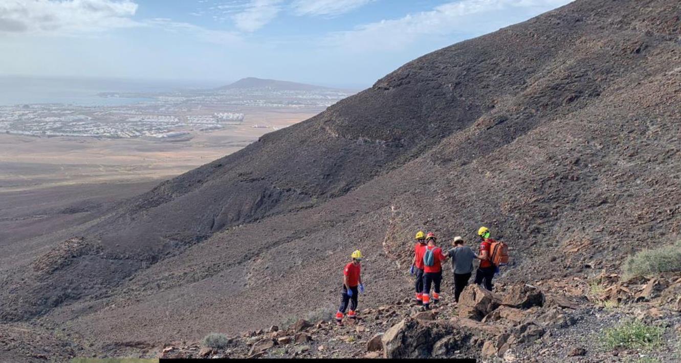 Rescate de una senderista en Los Ajaches 