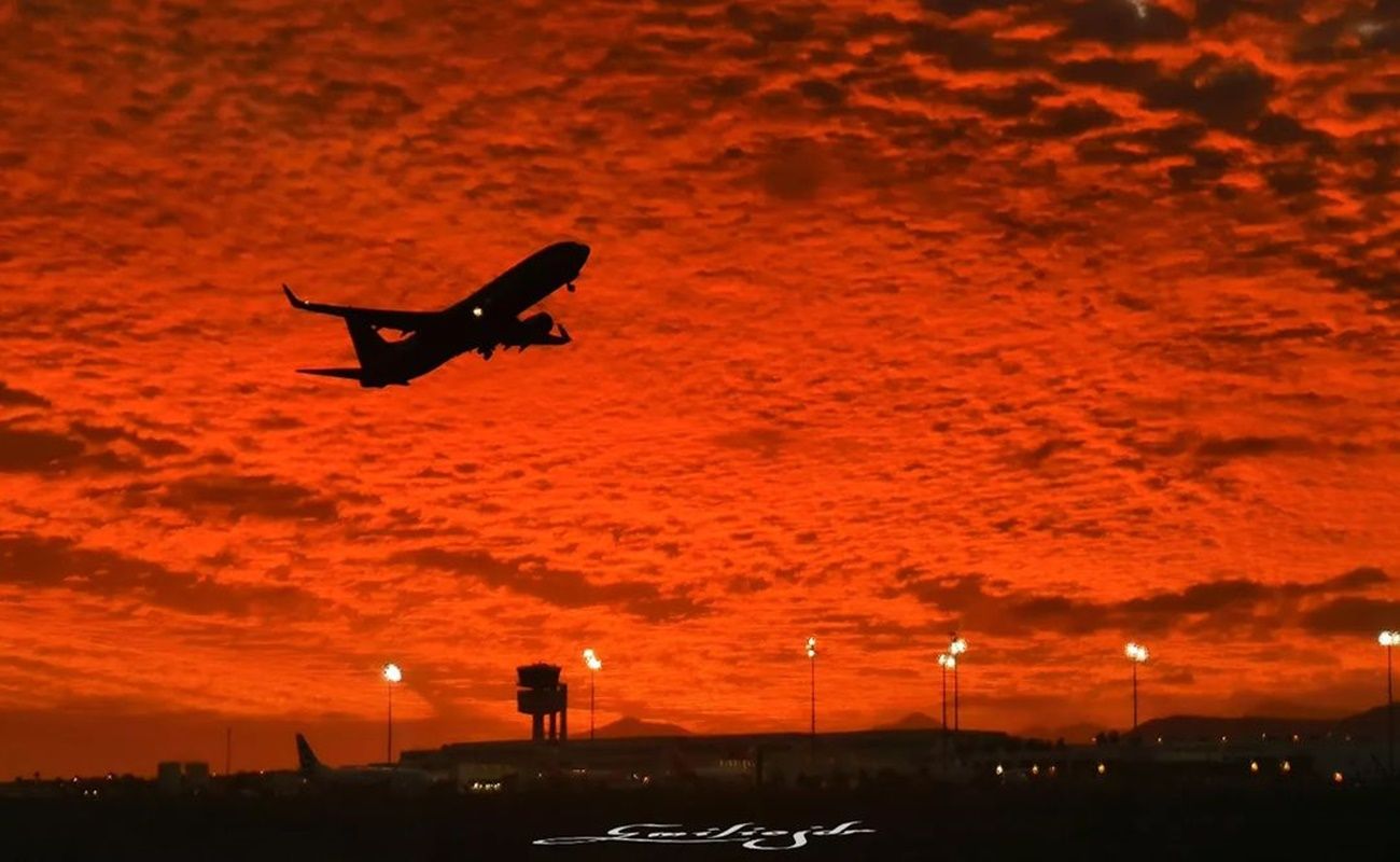 Imagen del atardecer en Lanzarote 