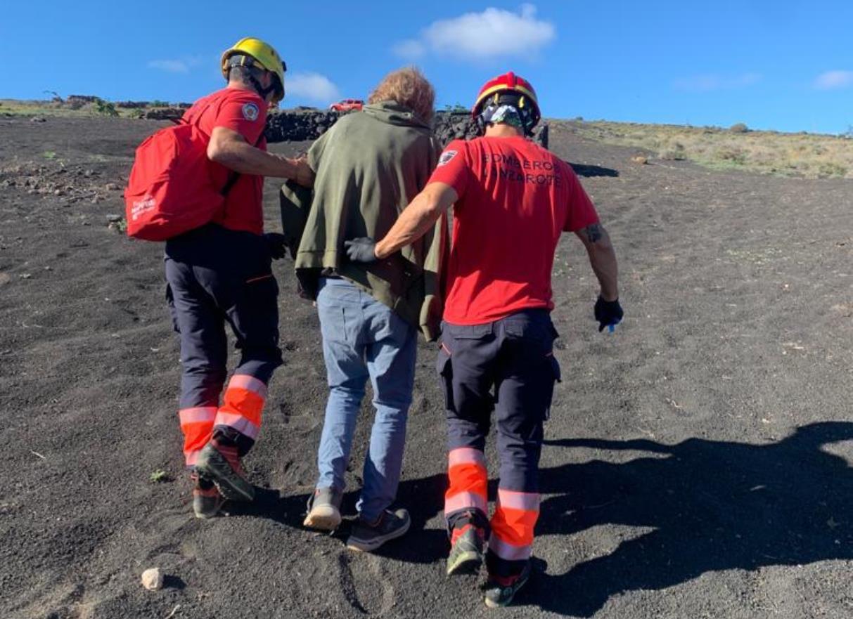 Rescate de senderista en Tías 