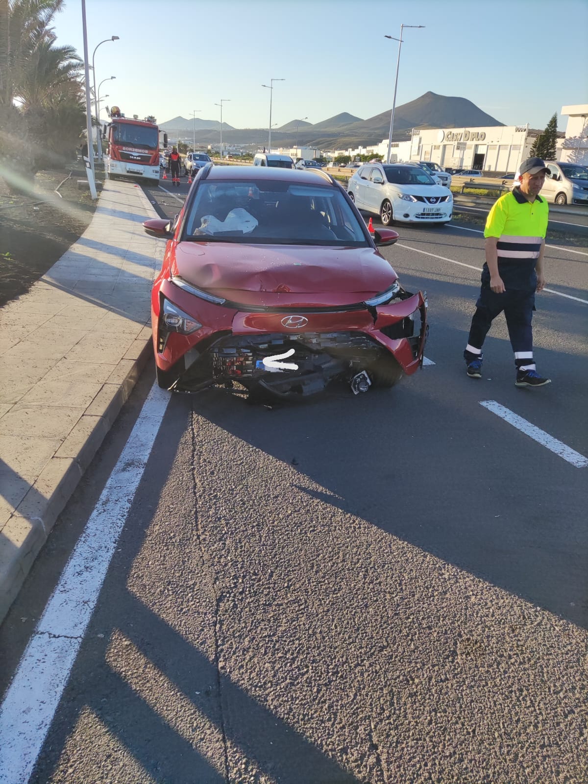 Accidente de tráfico en Playa Honda