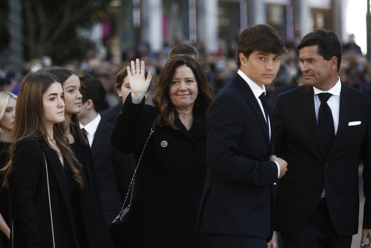 La familia lanzaroteña del rey Constantino de Grecia en su funeral 