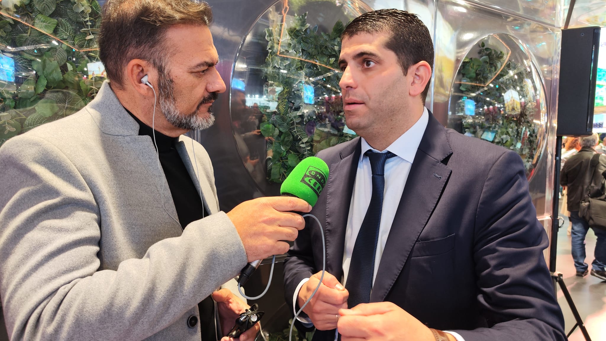 Benjamín Perdomo durante la entrevista de Radio Lanzarote en Madrid