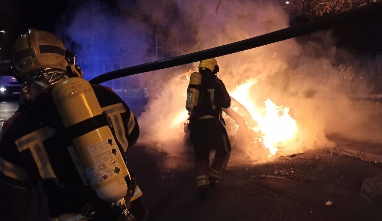 Incendio de contenedores en Arrecife 