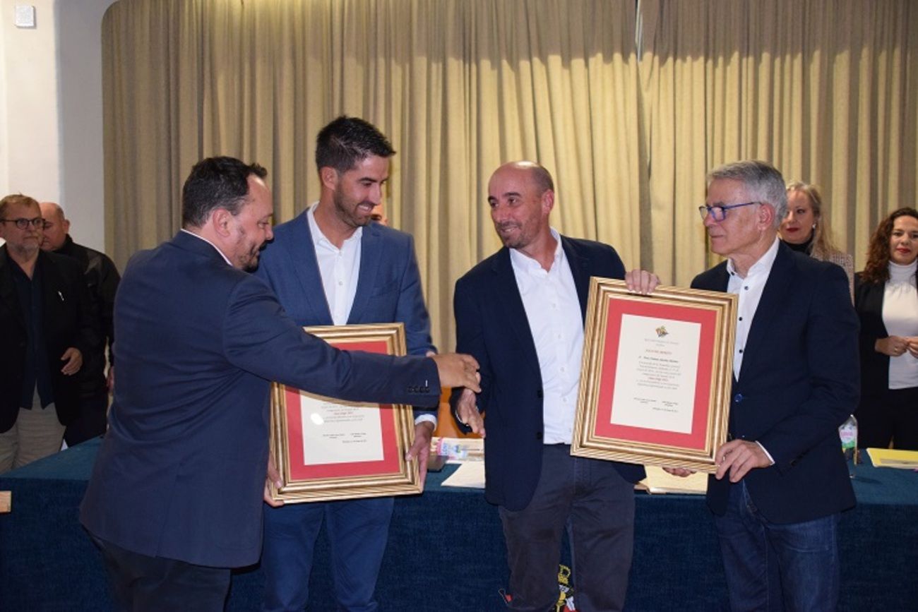 Alfredo González González y Cristian Barreto Sánchez, regatistas del Real Club Náutico de Arrecife, campeones del mundo de Snipe