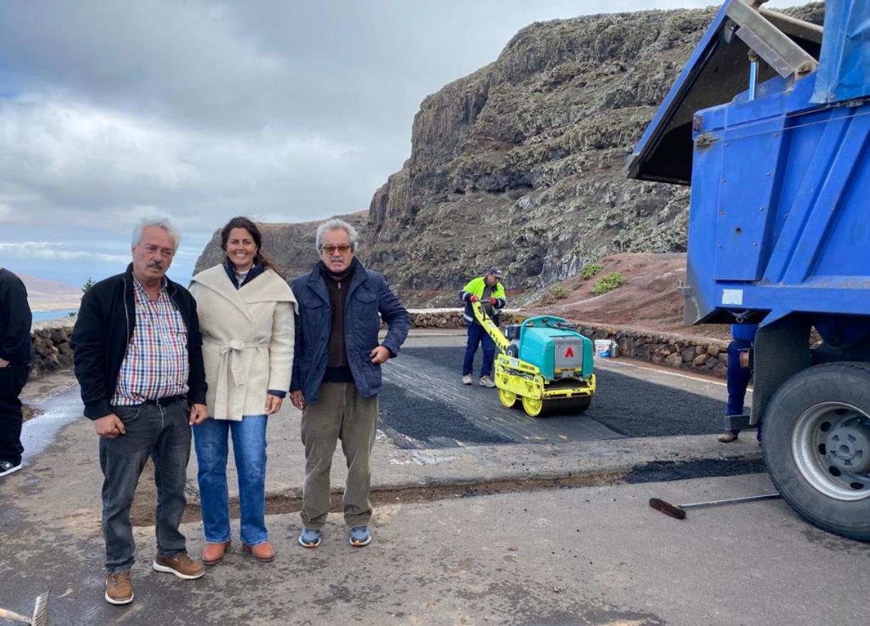 La alcaldesa del PMH, Evelia García, y los ediles José Torres Stinga y Fernando Fontes visitan el inicio de las obras del SIVE