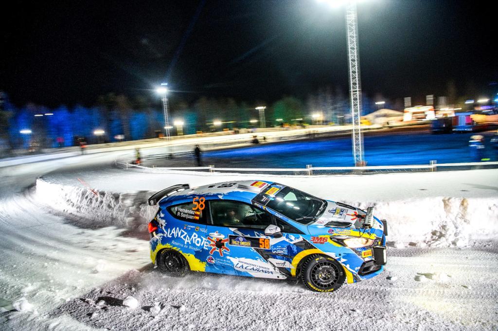 El piloto lanzaroteño Raúl Hernández en la Junior World Rally Car