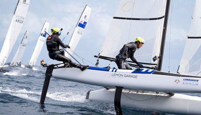 Imagen de la clase olímpica Nacra en la Lanzarote International Regatta Imagen de la clase olímpica Nacra en la Lanzarote International Regatta