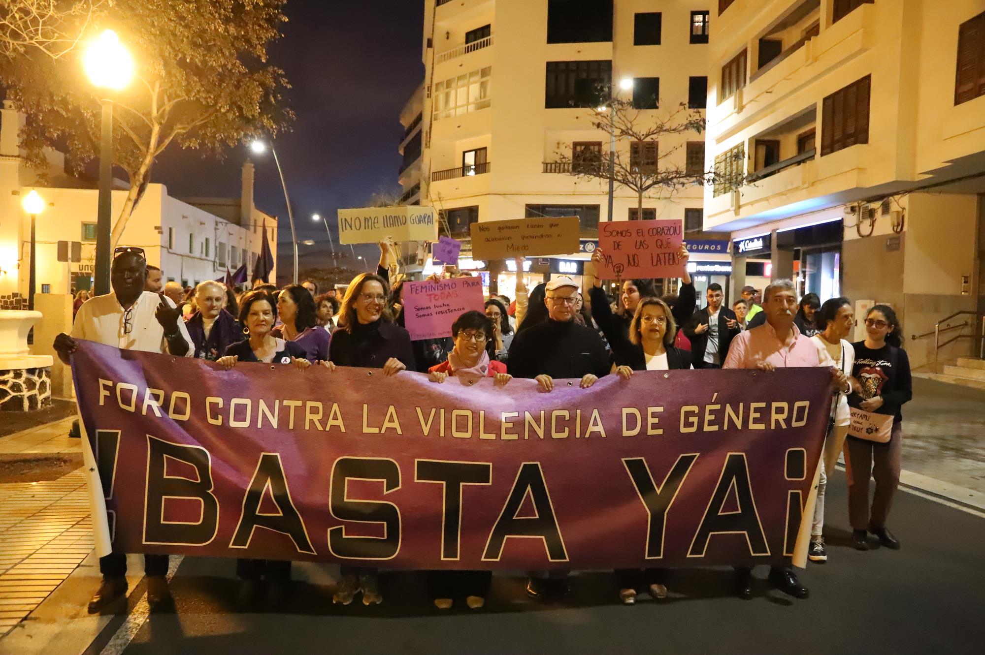 Manifestación feminista contra la violencia de género en una imagen de archivo.