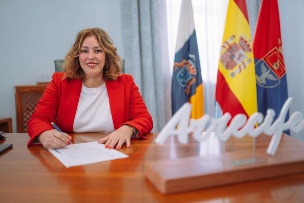 La alcaldesa de Arrecife, Astrid Pérez