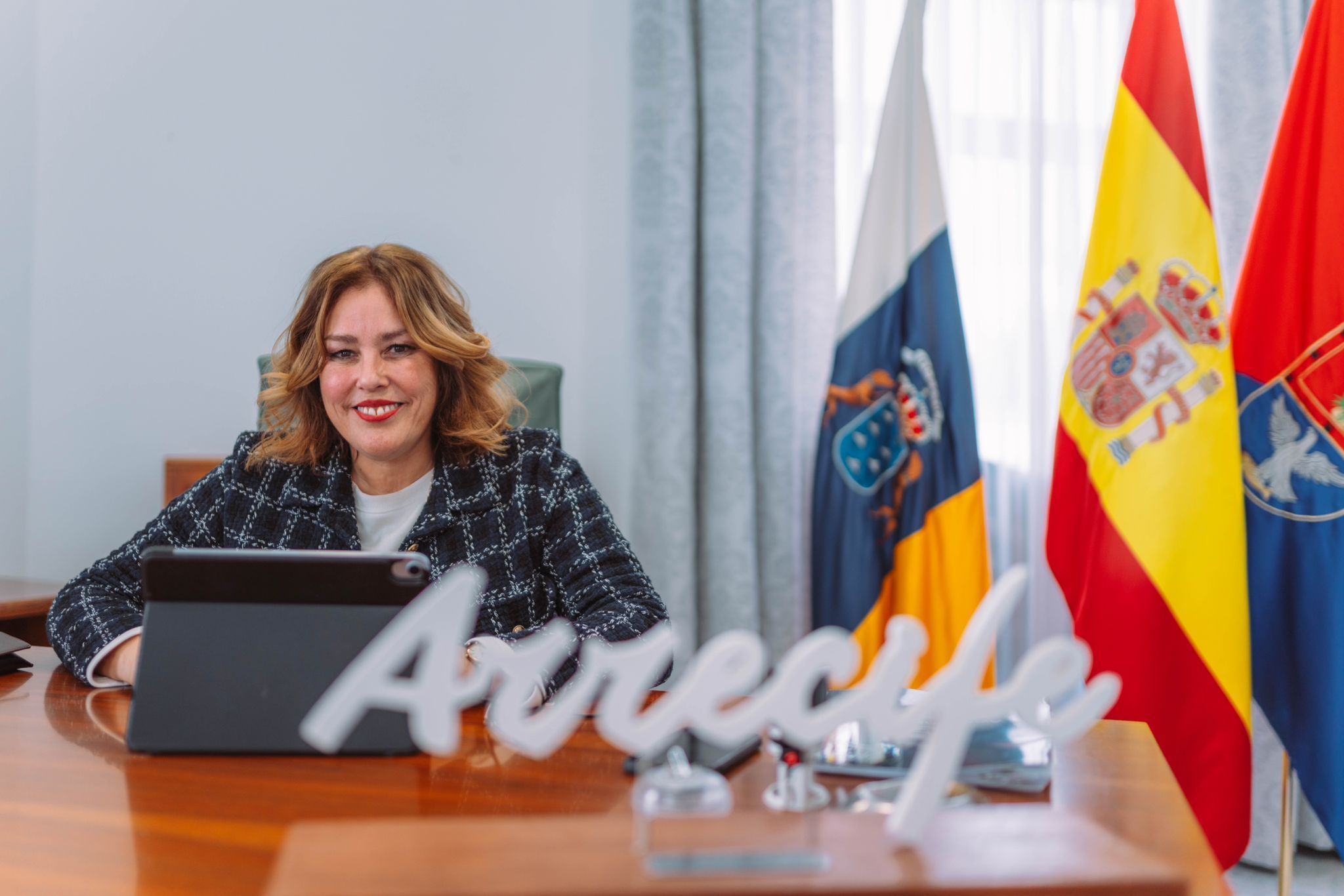 La alcaldesa de Arrecife, Astrid Pérez