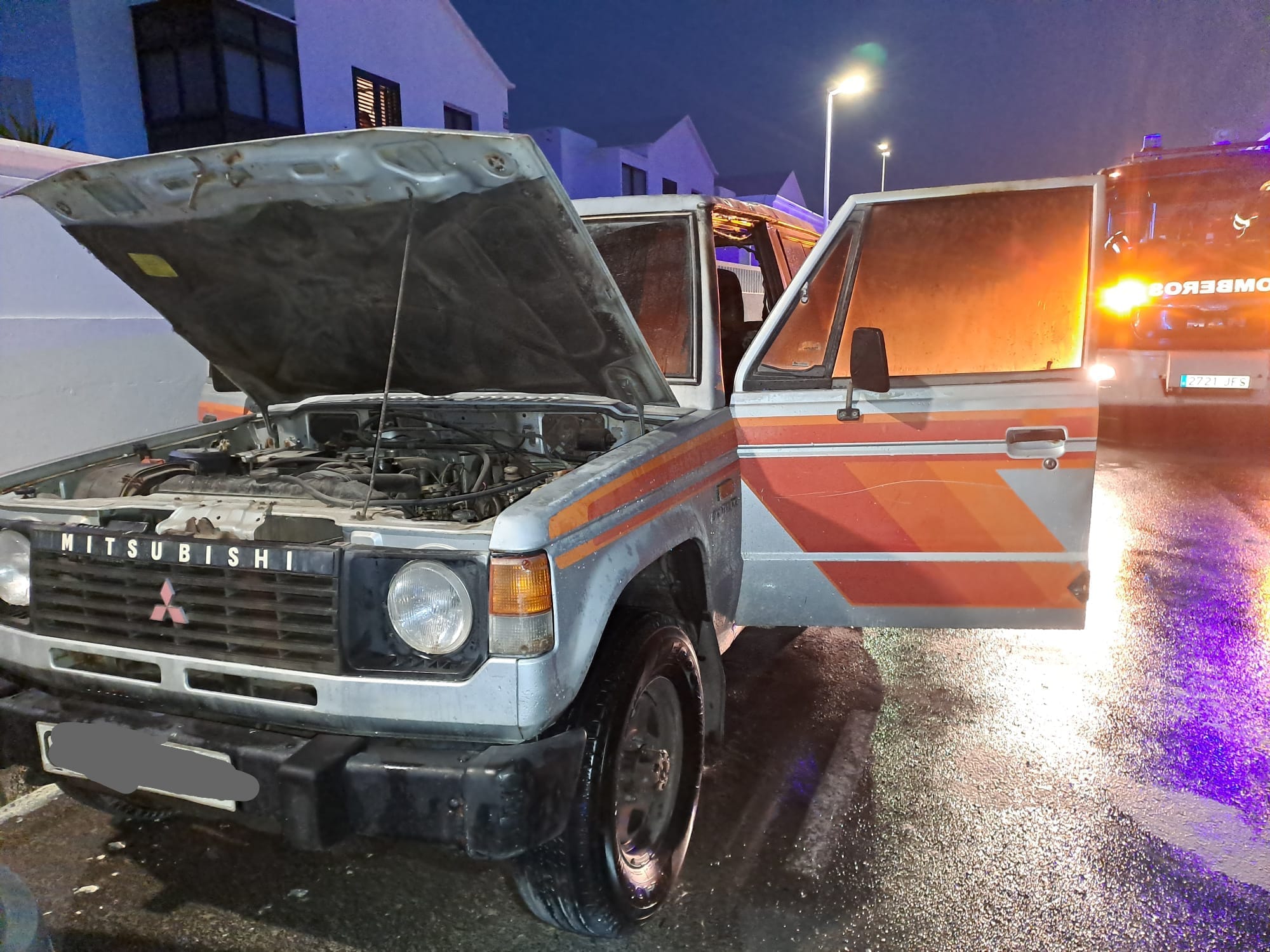 Incendio del coche en Playa Honda