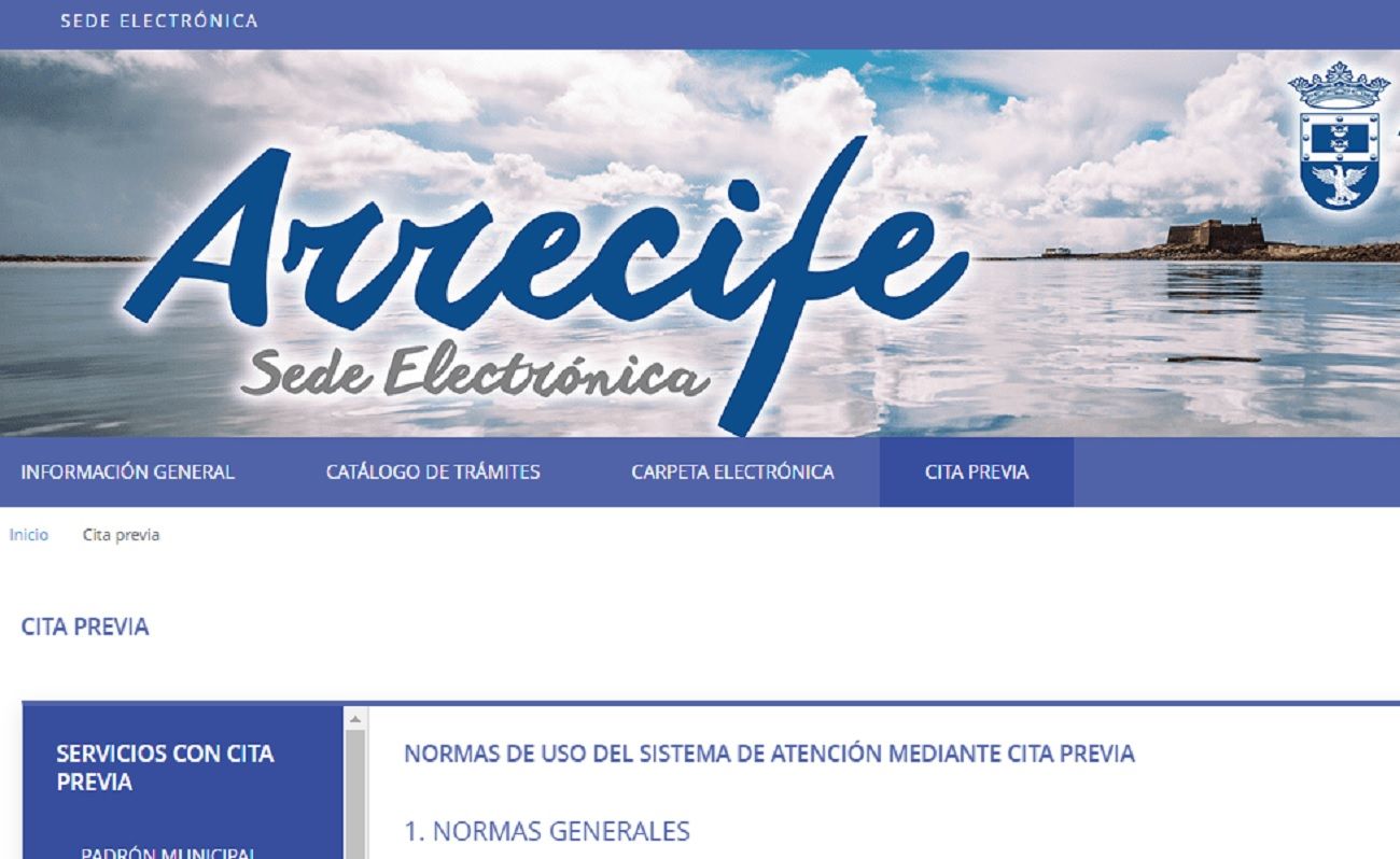 La sede electrónica de Arrecife