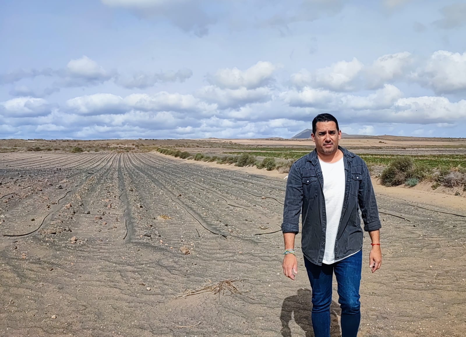 El candidato de Nueva Canarias-Bloque Canarista (NC-BC) por Lanzarote y La Graciosa al Parlamento de Canarias, Yoné Caraballo