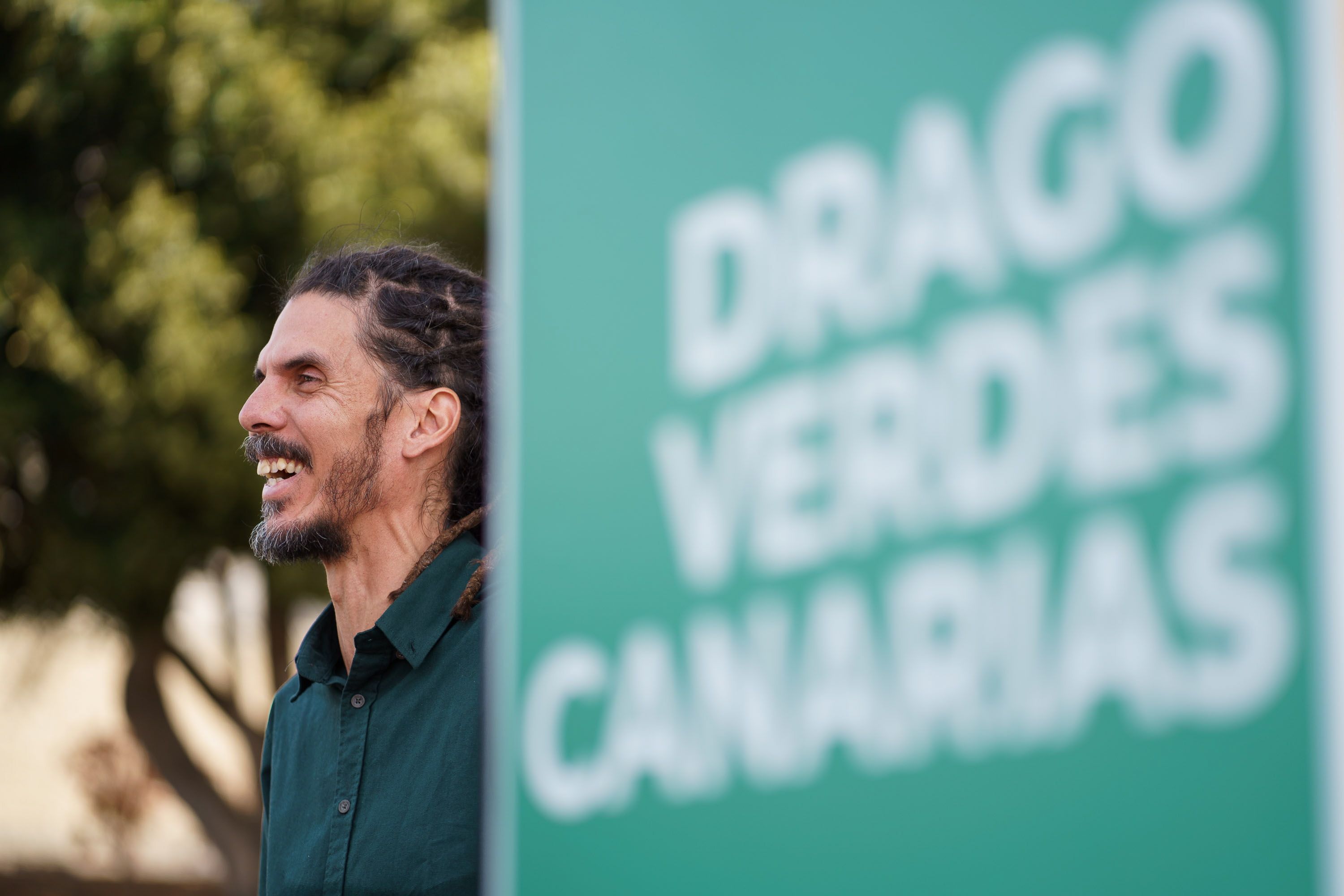 El portavoz de Drago Verde Canarias, Alberto Rodríguez, el pasado miércoles en un acto electoral (EFE/ Ramón De La Rocha)