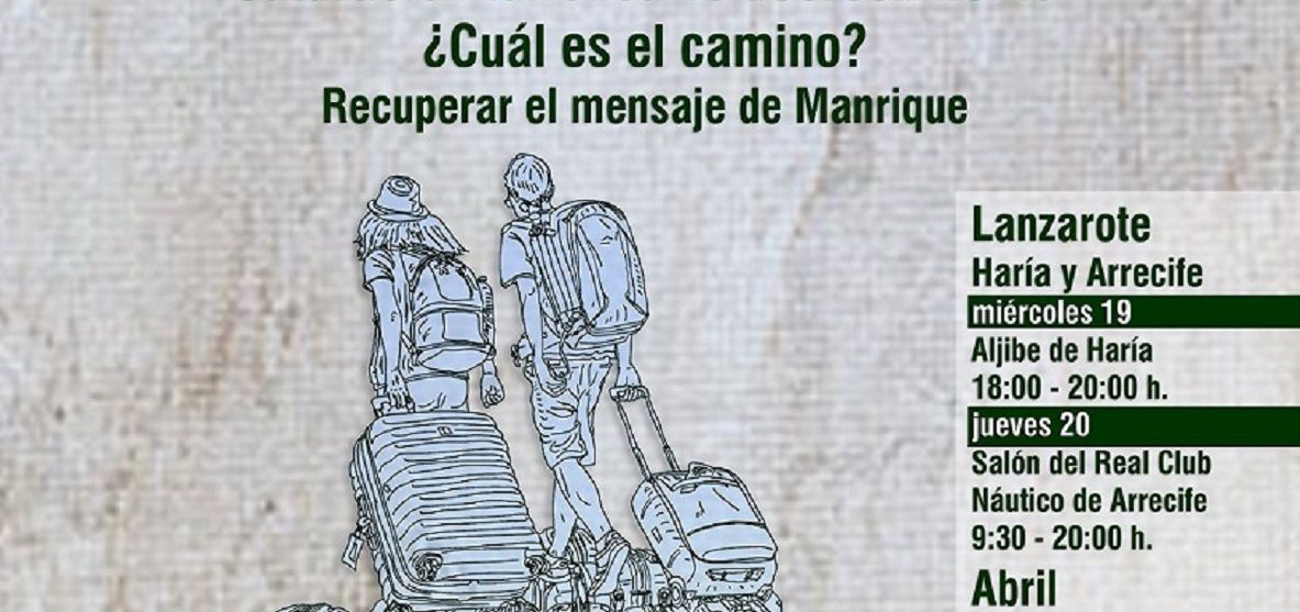 Cartel de las I Jornadas de Patrimonio Cultural de Canarias ante los riesgos y las amenazas del turismo