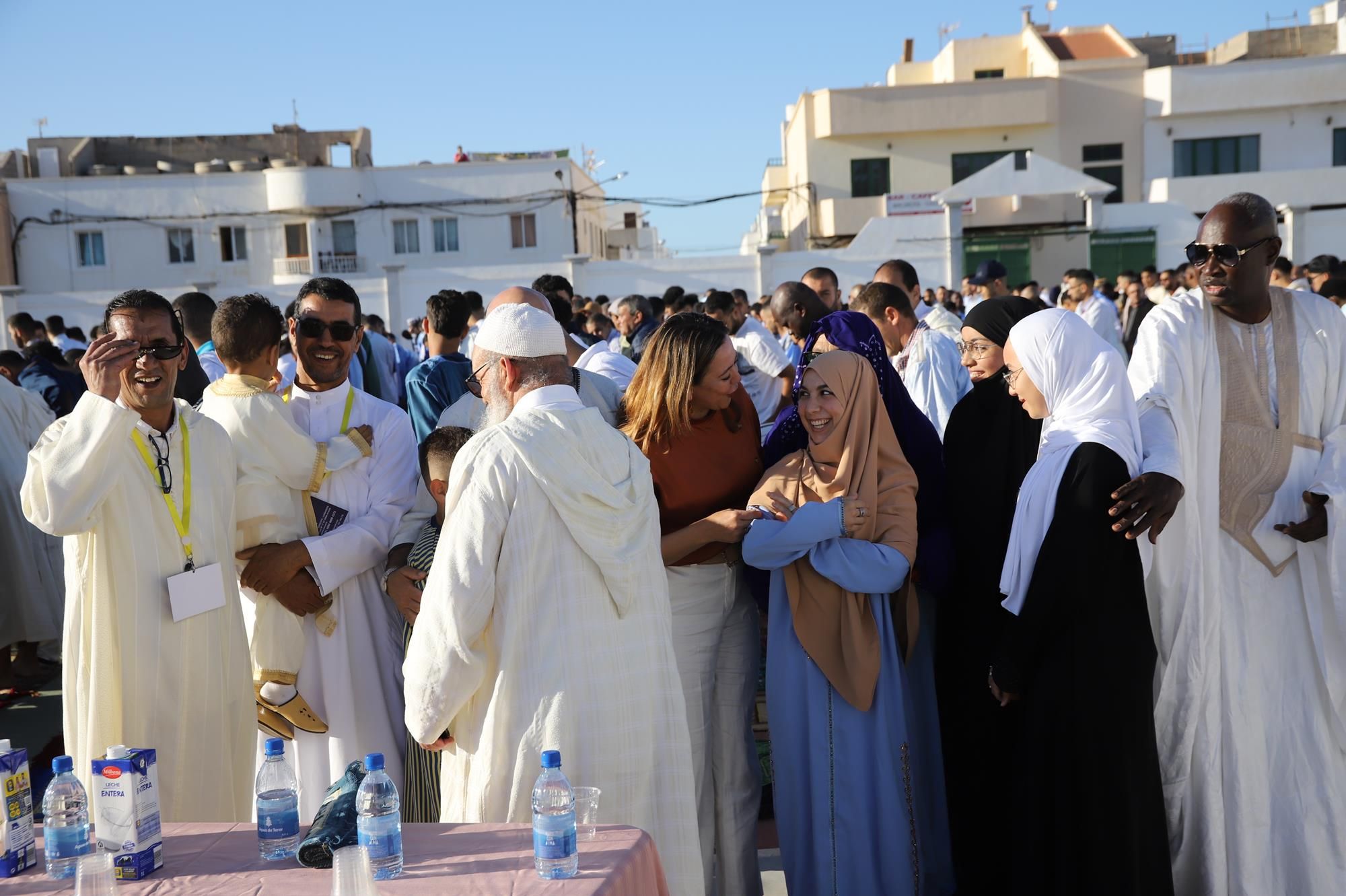 La presidenta del Cabildo de Lanzarote, María Dolores Corujo, durante su asistencia al acto del fin del Ramadán