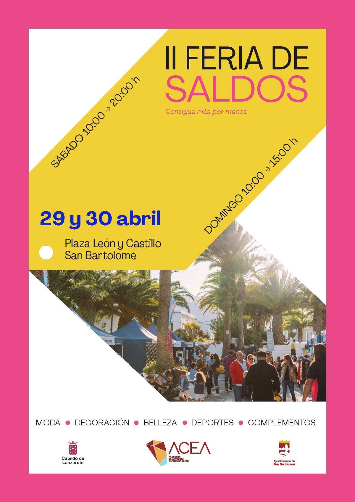 San Bartolomé acogerá la II edición de la Feria de Saldos y Oportunidades