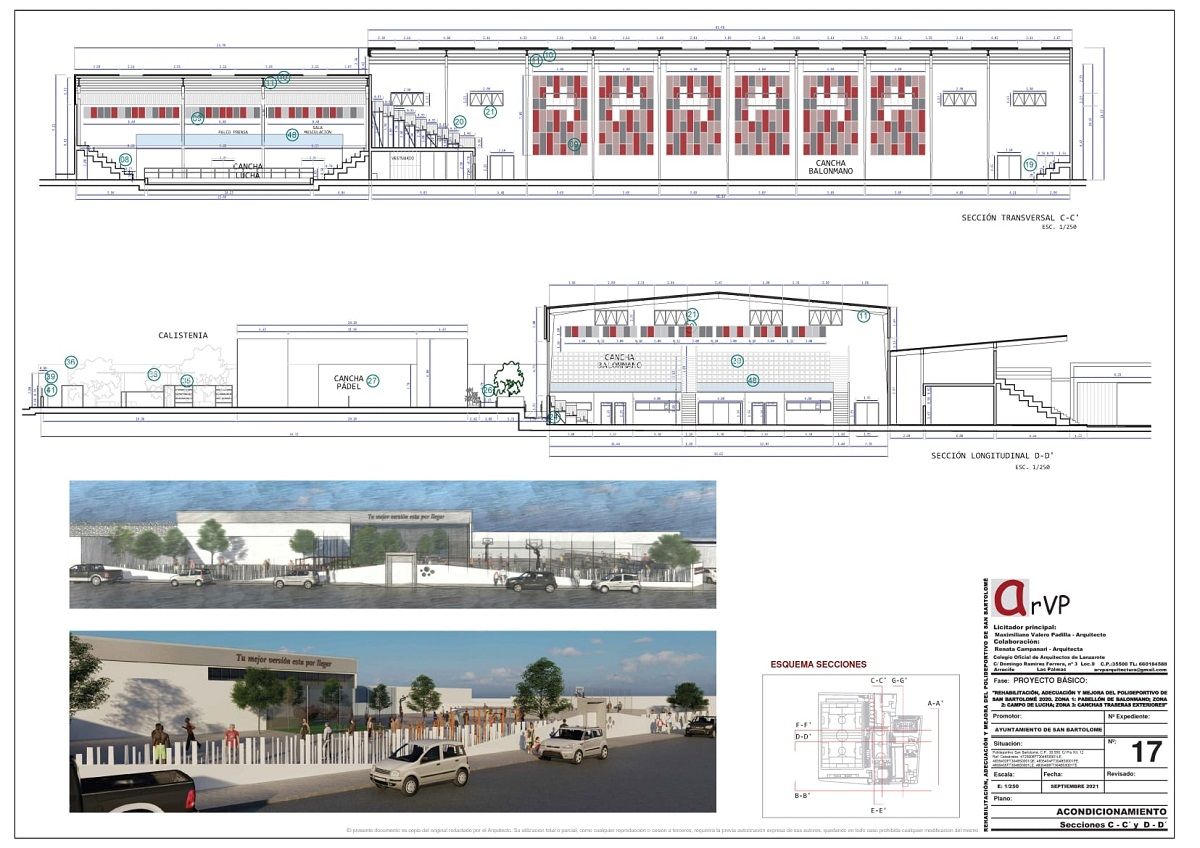 Comienzan las obras de rehabilitación y mejora de las canchas anexas al polideportivo de San Bartolomé