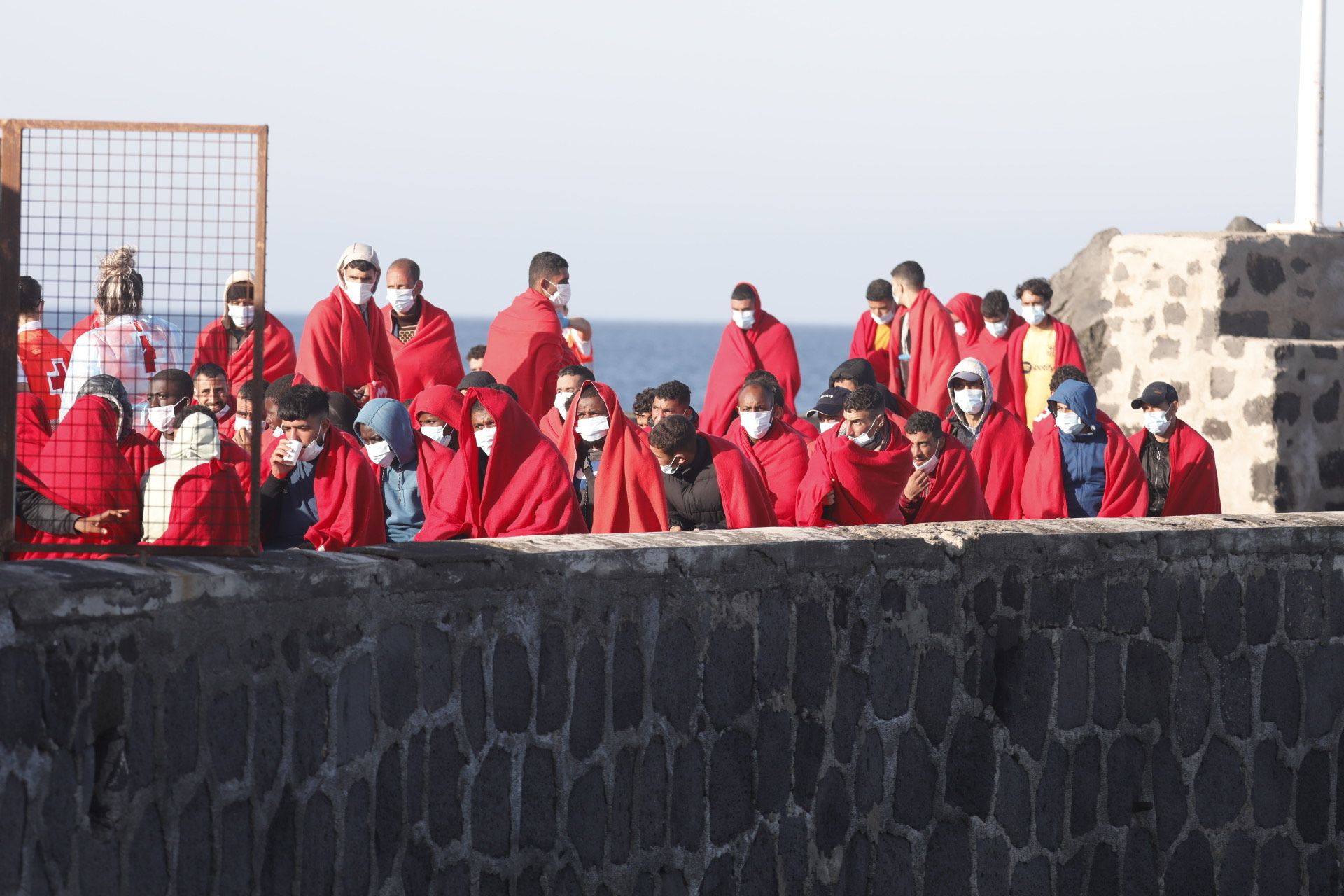 Llegada de tres pateras a Lanzarote (Fotos: Jose Luis Carrasco)