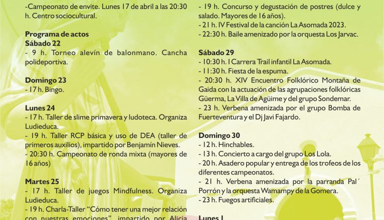 22 abril Cartel Fiestas de San José Obrero La Asomada 2023 (1)