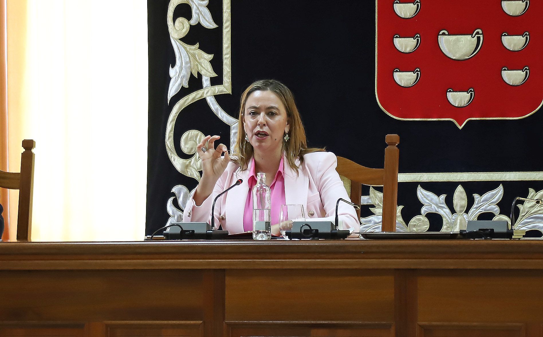 La presidenta del Cabildo de Lanzarote, María Dolores Corujo.