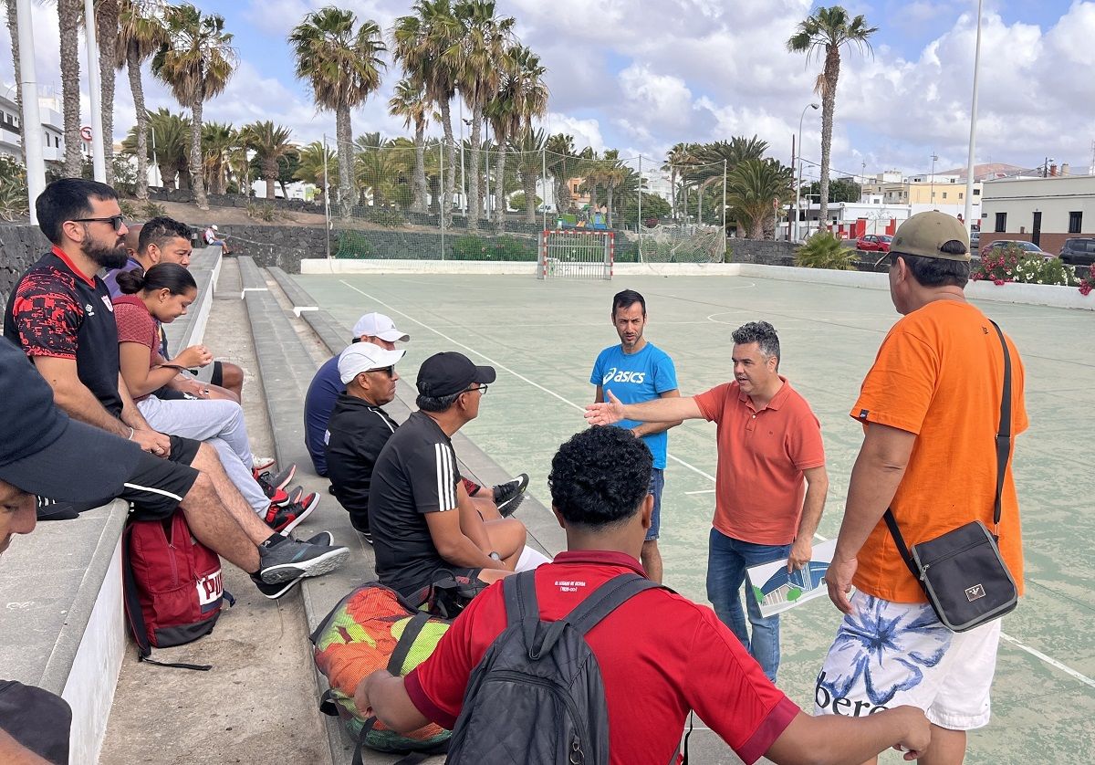 Armando Santana en la actual Cancha Deportiva de la Plaza de Los Luchadores de Altavista