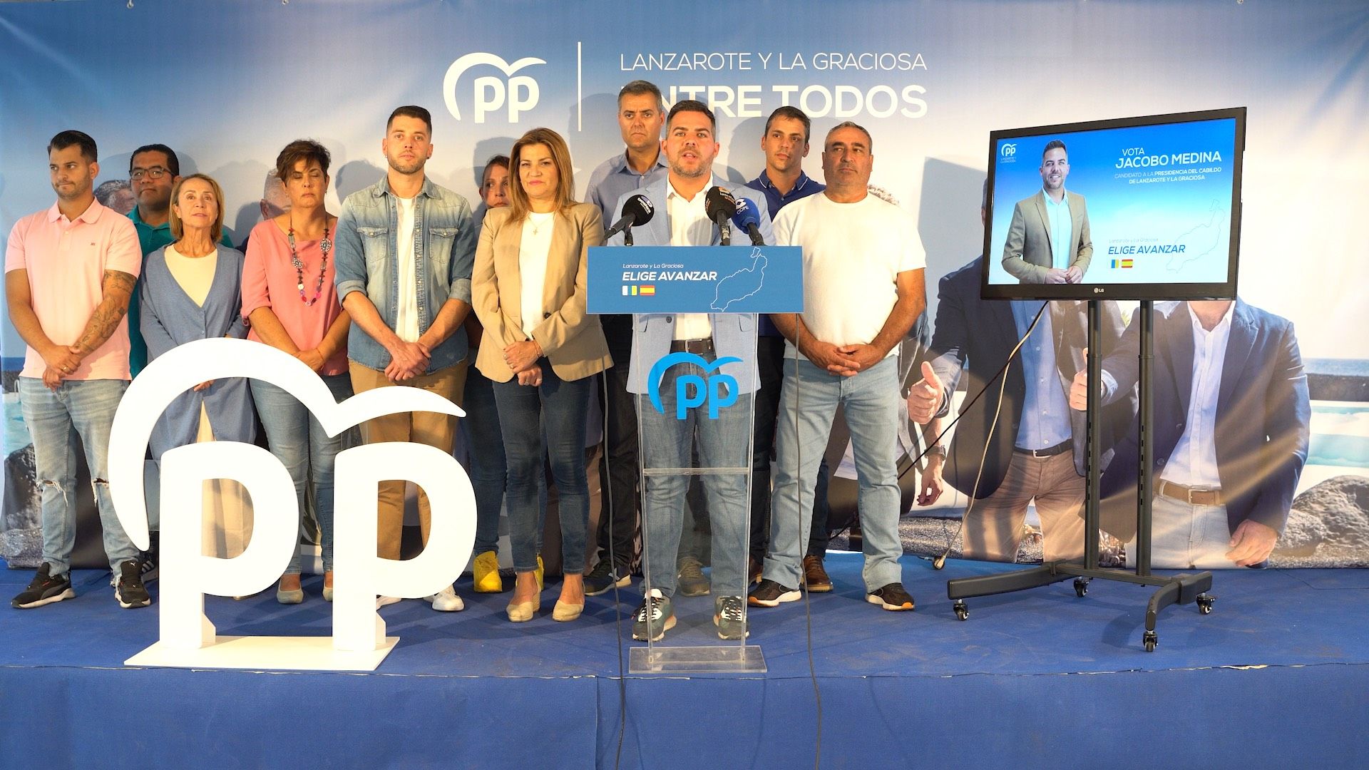 El candidato del Partido Popular al Cabildo de Lanzarote y La Graciosa, Jacobo Medina. Foto: Partido Popular.