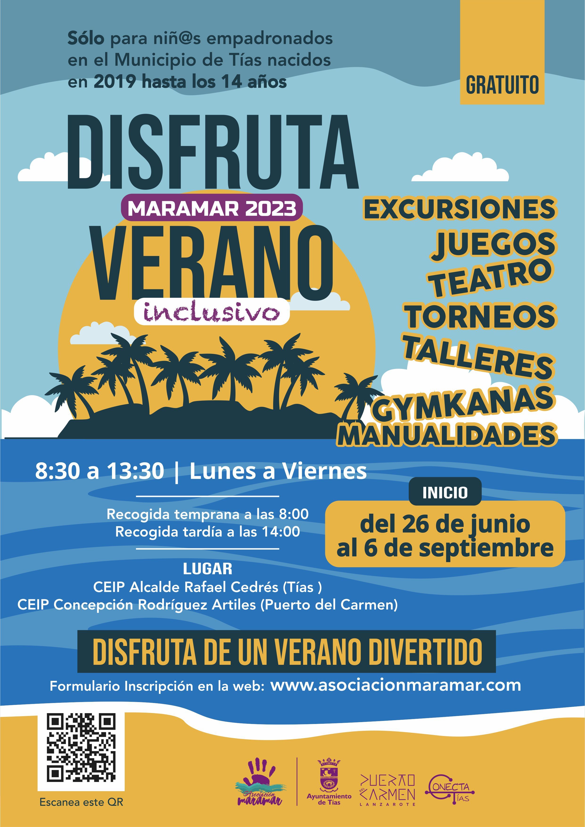 Disfruta Maramar 2023 Verano inclusivo promovido por el Ayuntamiento de Tías