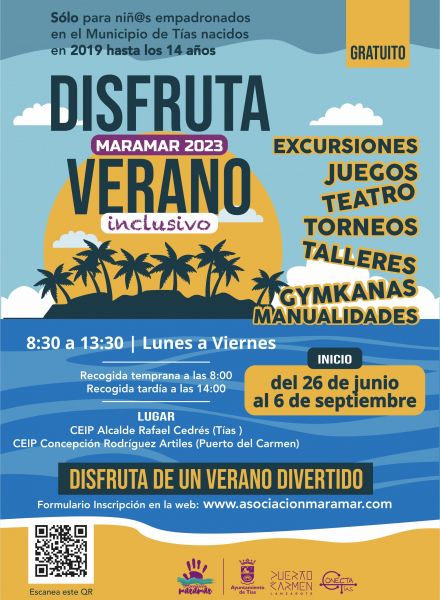 Disfruta Maramar 2023 Verano inclusivo promovido por el Ayuntamiento de Tías