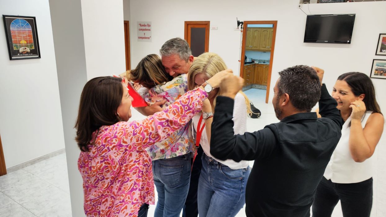 Celebración del PSOE en la sede del partido Celebración del PSOE en la sede del partido