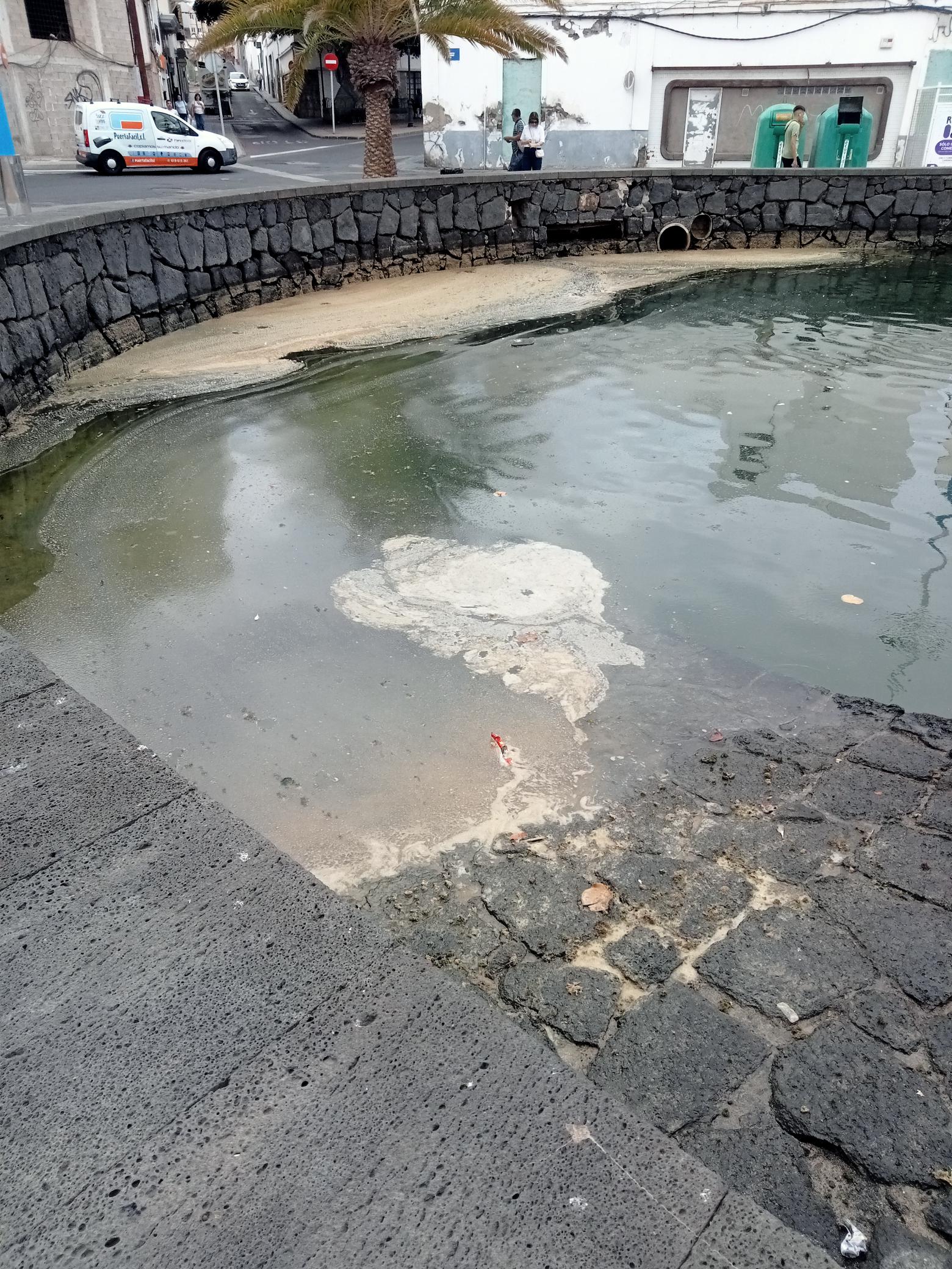 Imágenes del Charco de San Ginés sucio