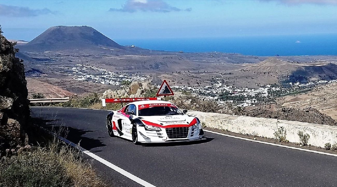 Luis Monzón con el Audi R8 LMS en Haría en 2018