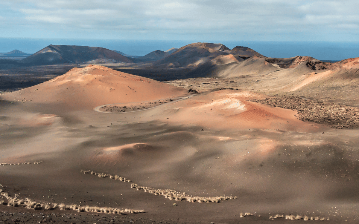 Paisaje lunar en Parque Nacional del Timanfaya