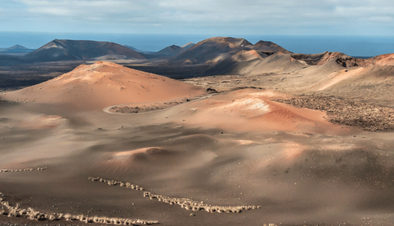 Paisaje lunar en Parque Nacional del Timanfaya