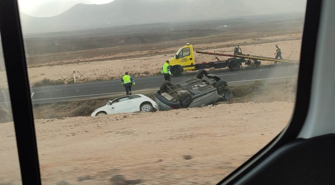 Accidente múltiple en Yaiza