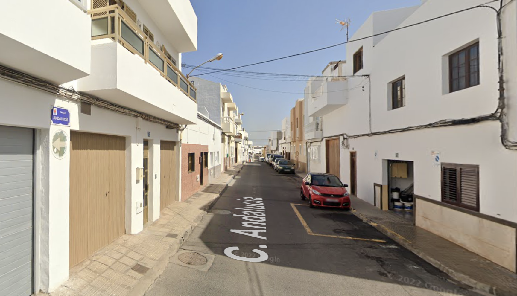La calle Andalucía, afectada por los cortes de alumbrado en Arrecife.