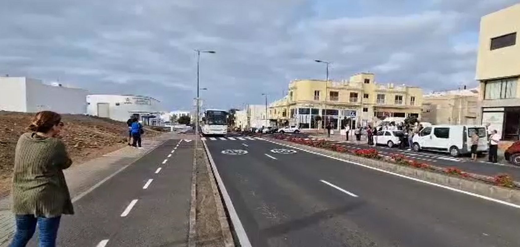 Homenaje de los conductores de Arrecife Bus a su compañero fallecido
