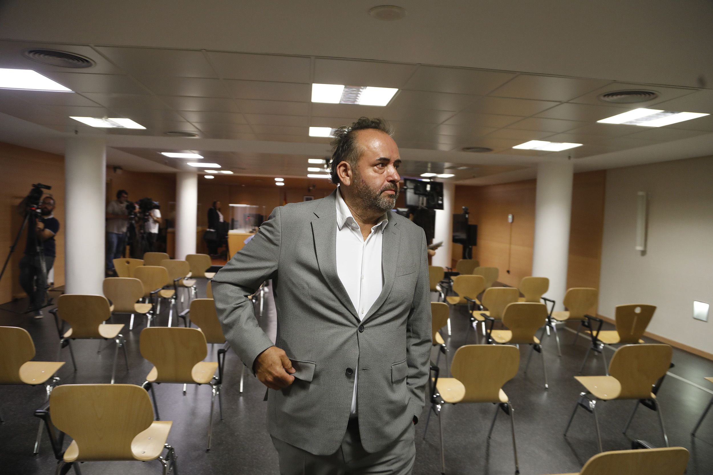 The businessman from Lanzarote Ángel Ramón Tejera, during the trial for a crime against the Treasury. Photo: José Luis Carrasco.
