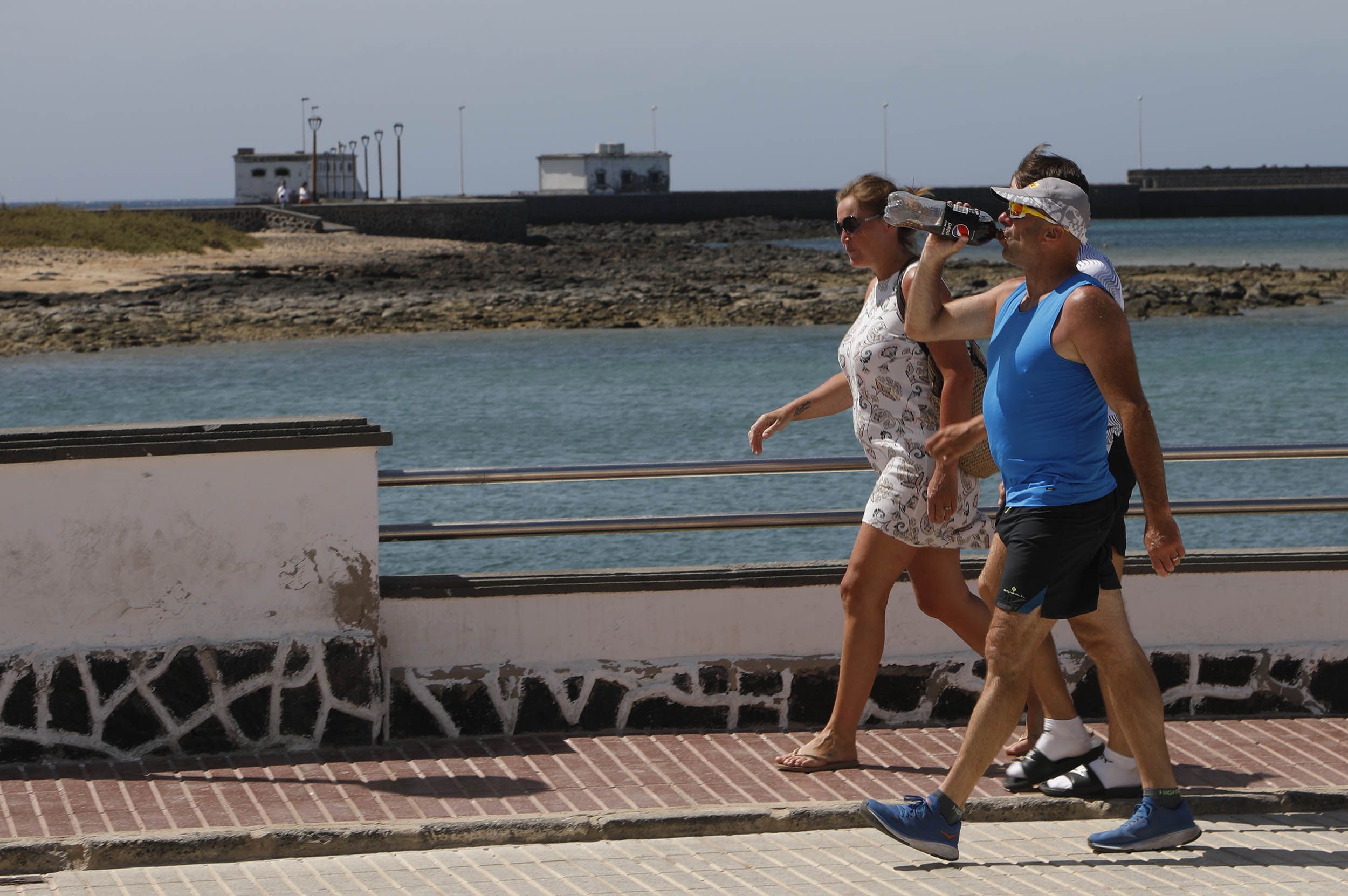 El calor en Arrecife este verano. Foto: José Luis Carrasco.