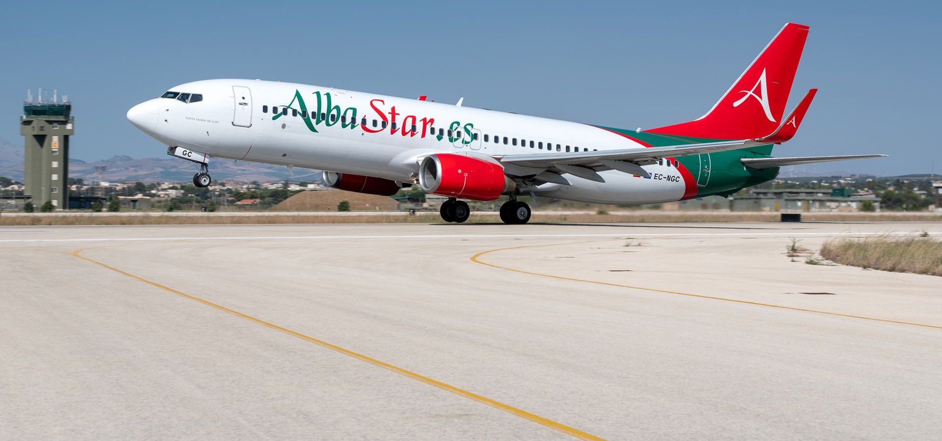 Avión de la aerolínea chárter Alba Star. Imagen: web de la compañía.