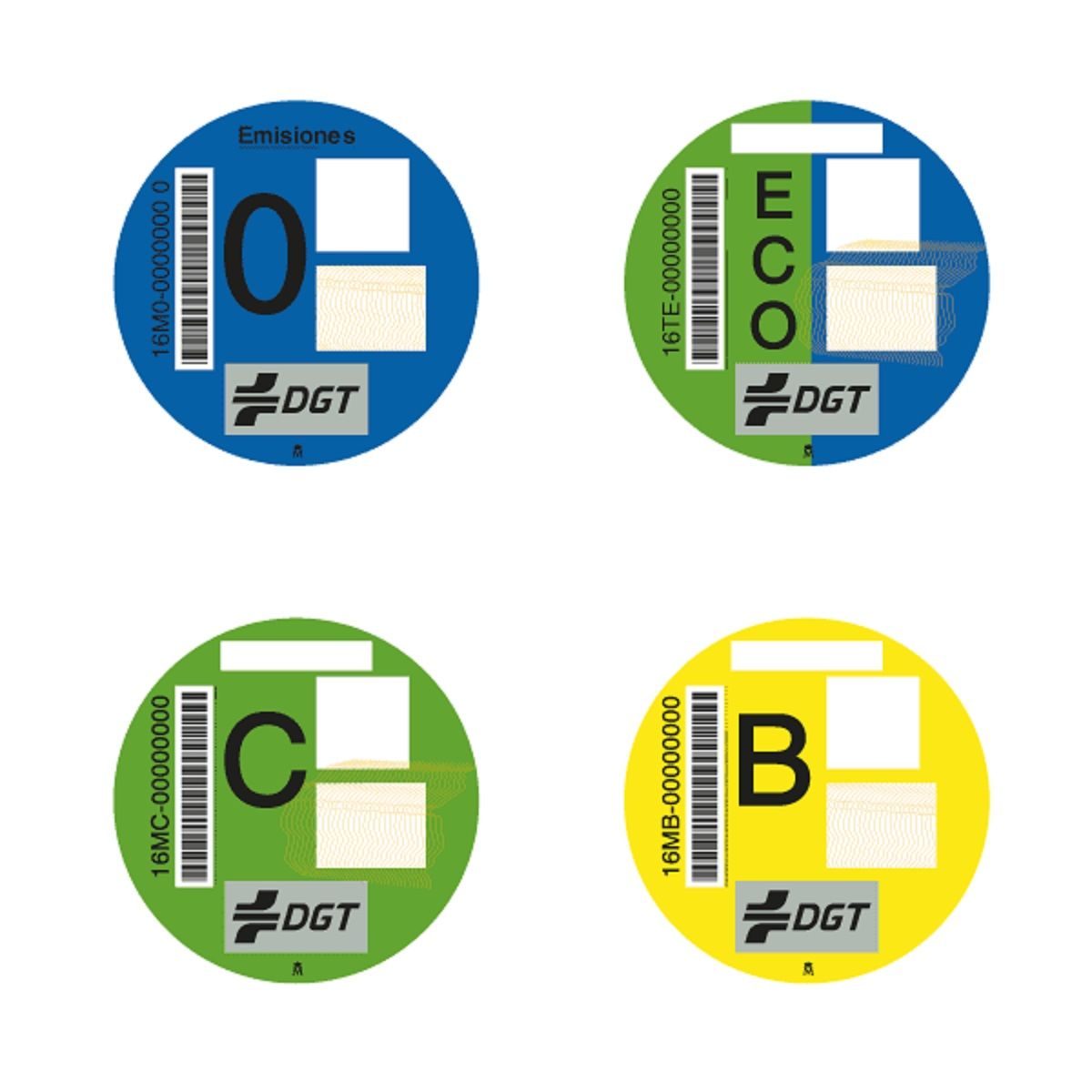 Distintivos ambientales de la DGT