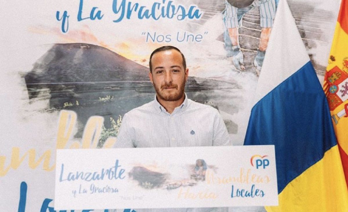 El presidente local del PP en Haría, David Álvarez