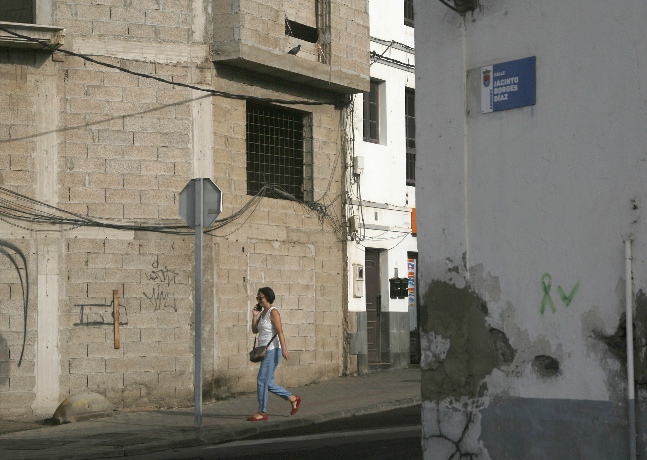 Jacinto Borges Street, one of the Francoist vestiges that remain in Arrecife. Photo: José Luis Carrasco.