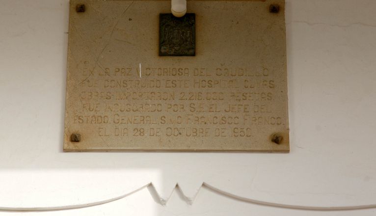 Francoist vestiges in the Insular Hospital of Arrecife. Photo: José Luis Carrasco.