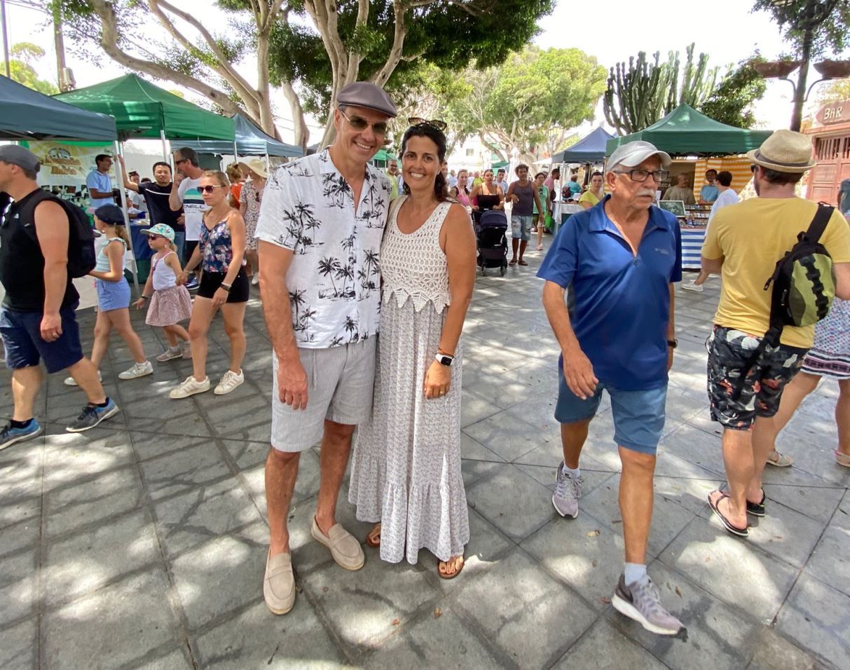 Sánchez junto a Evelia García Sánchez junto a Evelia García