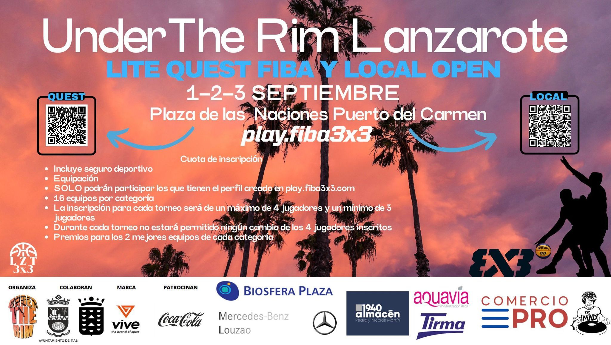 El torneo de baloncesto 3x3 'Unter The Rim' en Lanzarote